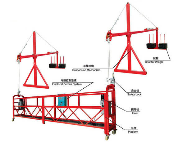 electric suspended platform zlp630