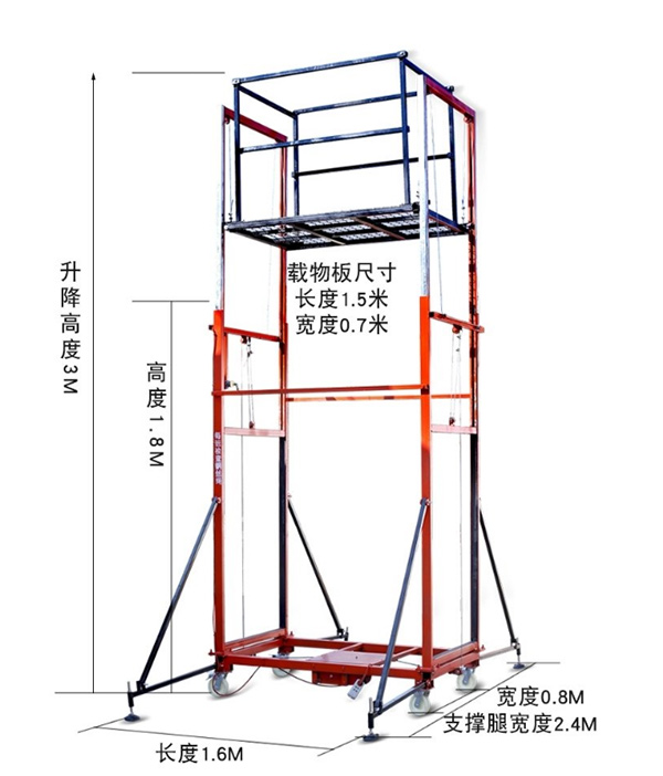 electric powered scaffolding